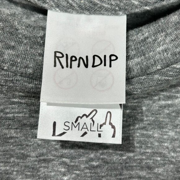 Rip N Dip Tee Gray Short Sleeve Kitty Size Small Unisex - Picture 4 of 5